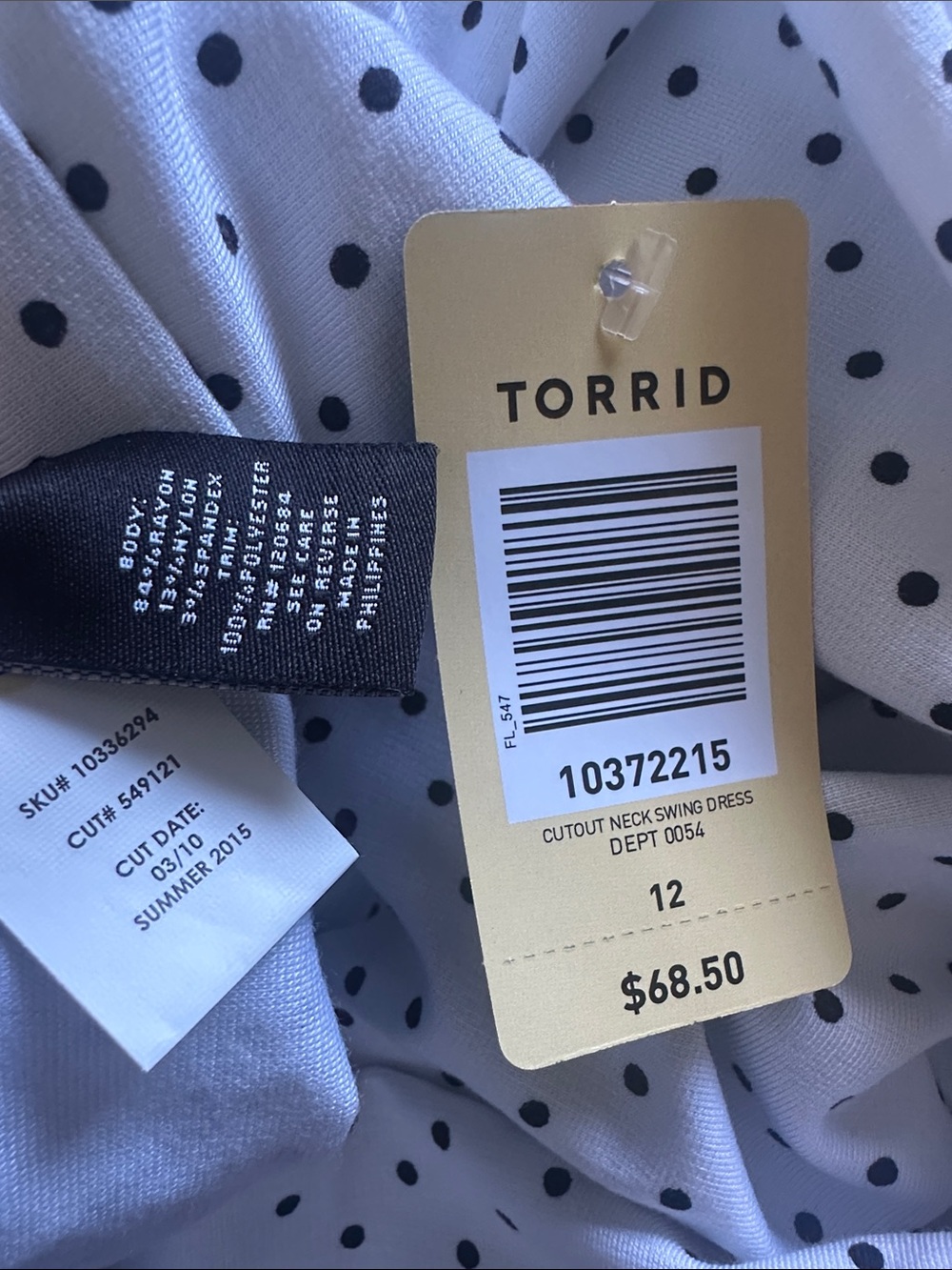Torrid Polka Dot Fit & Flare Midi Dress Retro Pinup Style - Picture 16 of 16